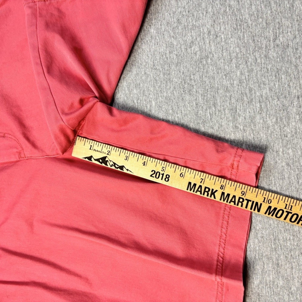 IZOD Saltwater Shorts Mens 38 Vibrant Pink Salmon Chino Stretch Flat Front 38x9 - Picture 7 of 10